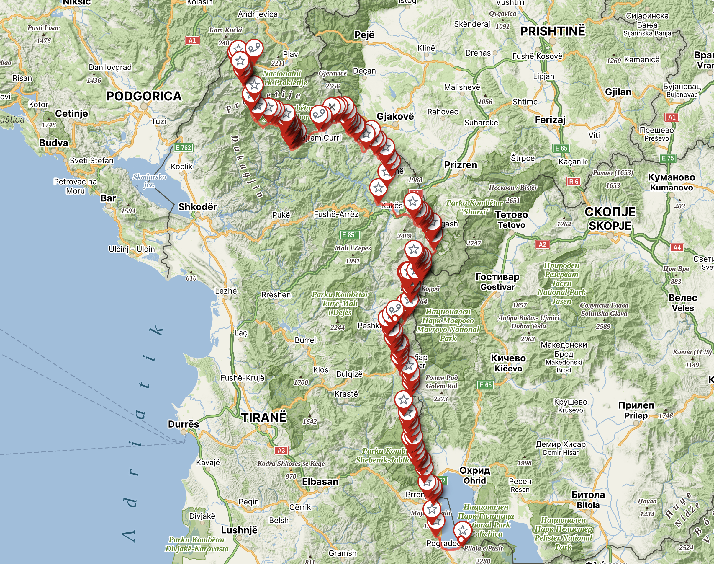 Itinerari GPS i “Balkania Route” në Shqipëri